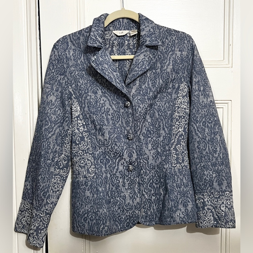 Blue Cotton J.Jill Blazer